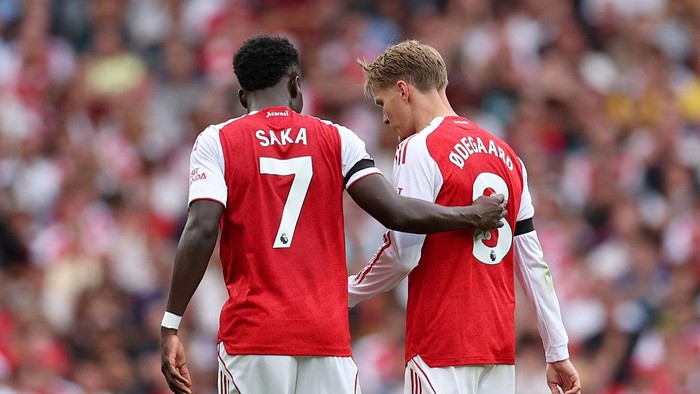 Pesta Gol Arsenal Terhambat, Odegaard dan Saka Jadi Korban Cedera